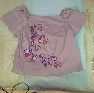 NWOT Apt 9 Floral Crop Top